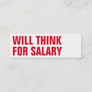 think salary artist mini business card