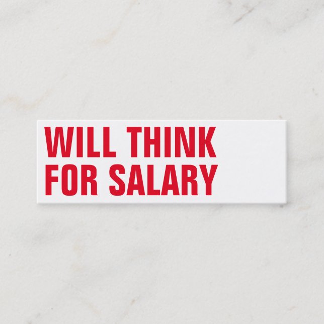 think salary artist mini business card (Front)