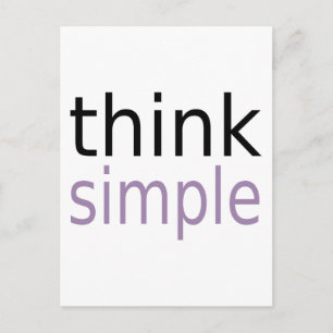Think Simple (purple edition) Postcard