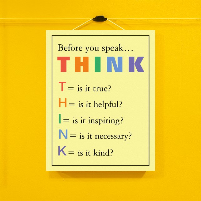 THINK Teachers Classroom Encouragement Poster (THINK Teachers Classroom Encouragement Poster)