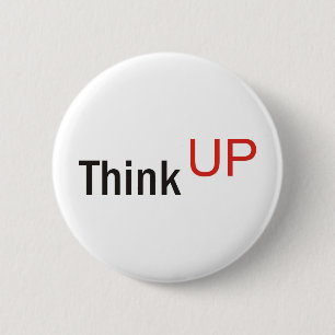 think up alexander technique slogan 6 cm round badge