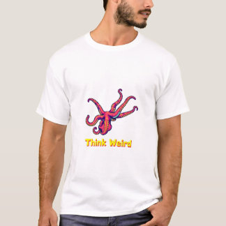 Think Weird Pixel Octopus Tee