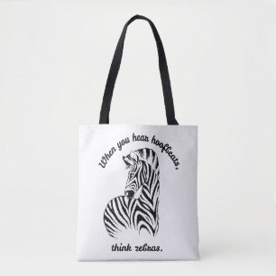 Think Zebras Tote Bag
