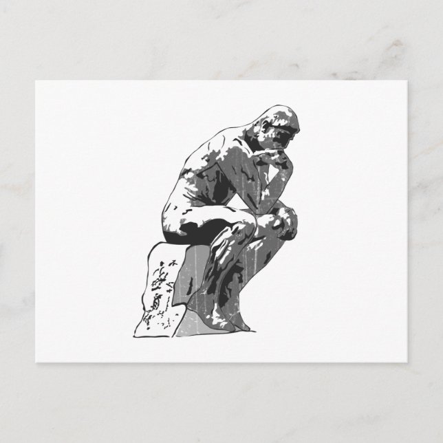 thinker postcard (Front)