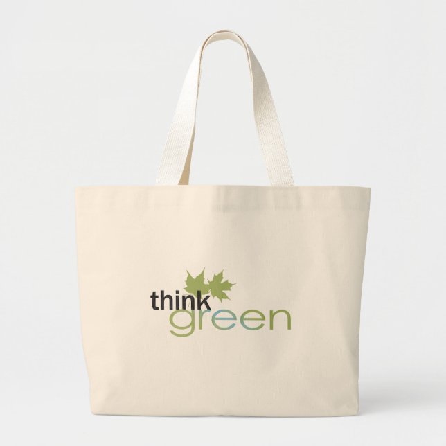 ThinkGreen Large Tote Bag (Front)