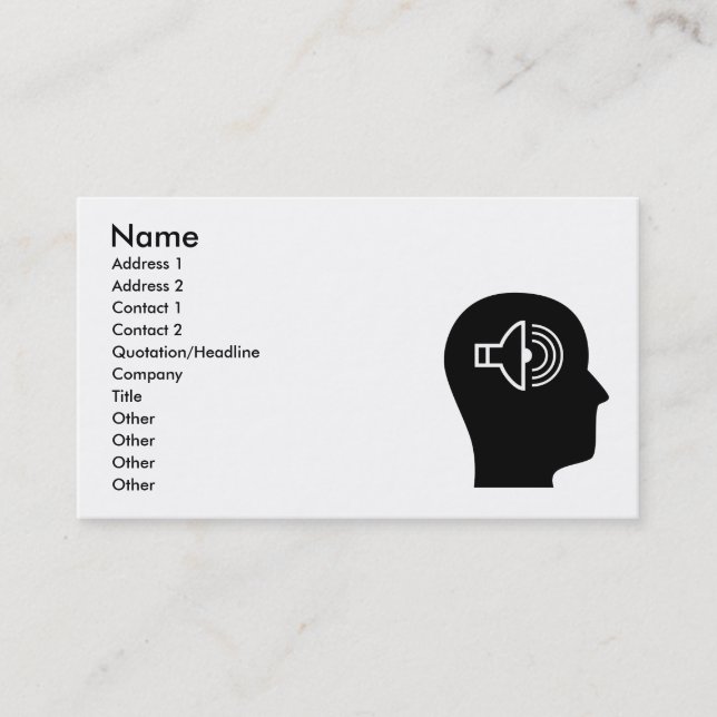 Thinking About Audiology Business Card (Front)