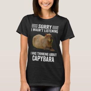 Thinking About Capybaras Capybara Rodent Animal H T-Shirt