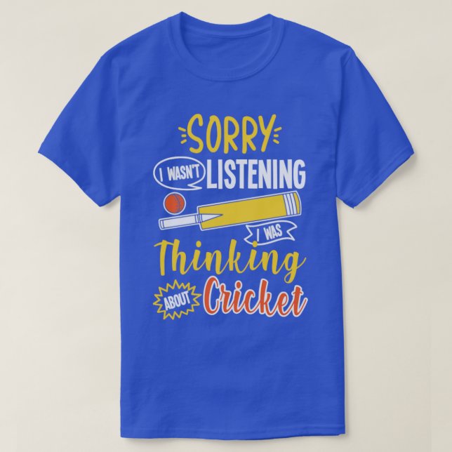 Thinking About Cricket  T-Shirt (Design Front)