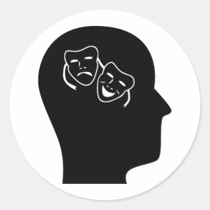 Thinking About Drama Classic Round Sticker