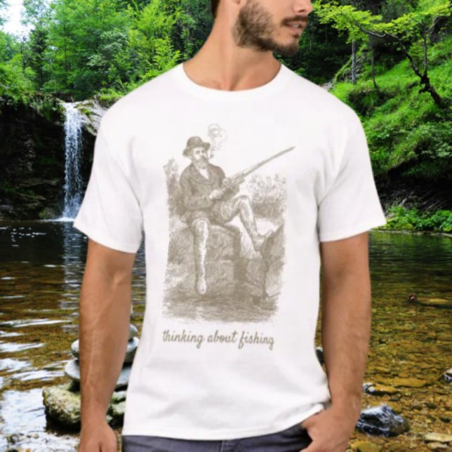 Thinking About Fishing T-Shirt (Creator Uploaded)