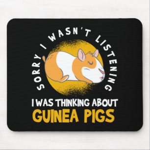 Thinking about Guinea Pig Cavy Roddent Mouse Pad