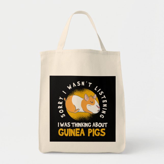 Thinking about Guinea Pig Cavy Roddent Tote Bag (Front)