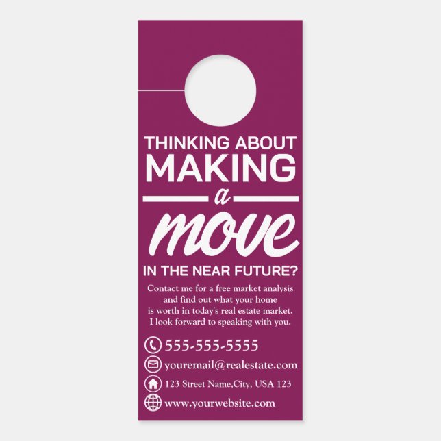 Thinking About Making A Move Door Hanger (Front)