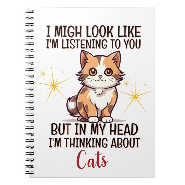 Thinking About Monkeys – Funny Notebook (Front)