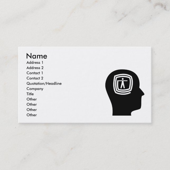 Thinking About Occupational Therapy Business Card (Front)