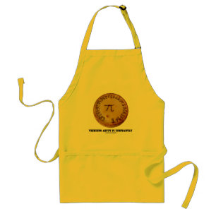 Thinking About Pi Constantly (Pi Pie Math Humour) Standard Apron