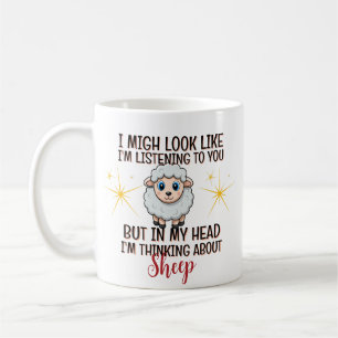 Thinking About Sheep – Funny Personalised Coffee Mug