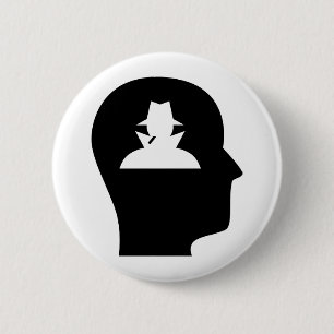 Thinking About Spying 6 Cm Round Badge