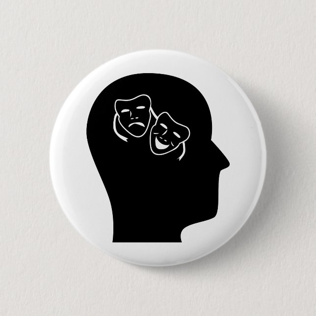 Thinking About Theatre 6 Cm Round Badge (Front)