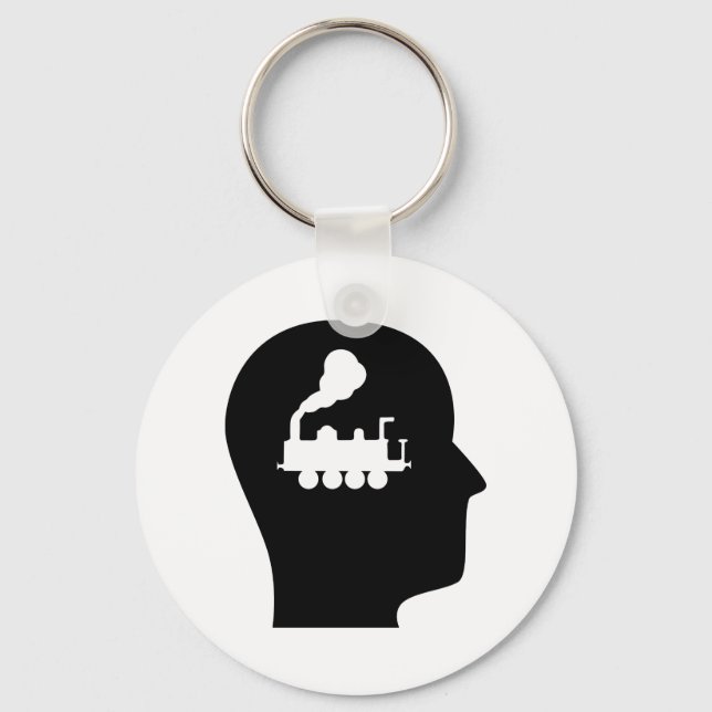 Thinking About Trains Key Ring (Front)