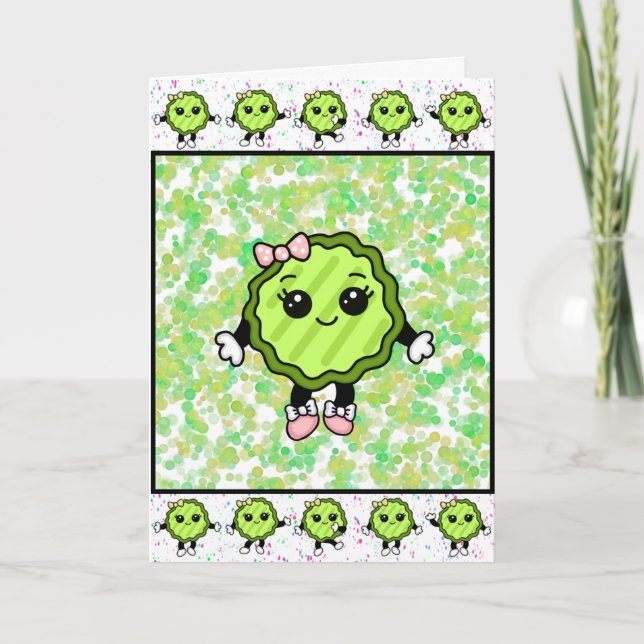 Thinking About You | Funny Friendship Pickle  Card (Front)