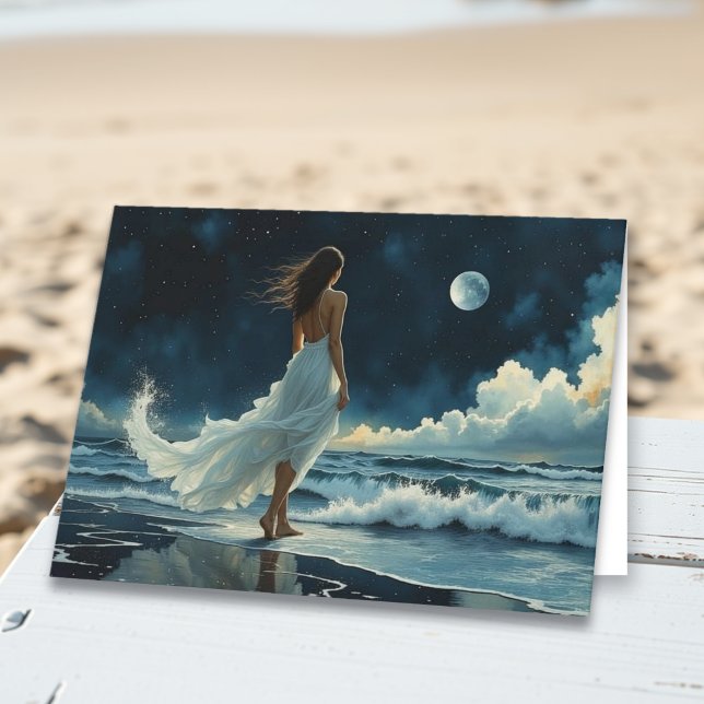 Thinking About You | Moonlit Ocean Thoughts Card (Creator Uploaded)
