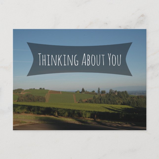 Thinking About You Rolling Hills Landscape Photo Postcard (Front)