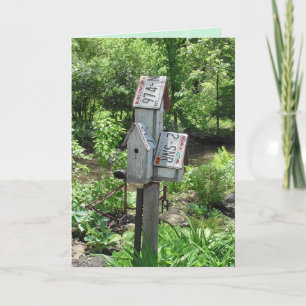 Thinking About You Vintage Birdhouses Card