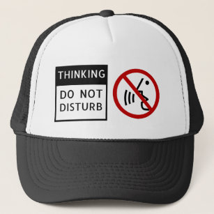 THINKING/DO NOT DISTURB TRUCKER HAT