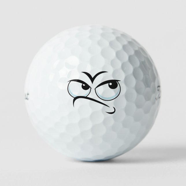 Thinking Emoticon Golf Balls (Front)