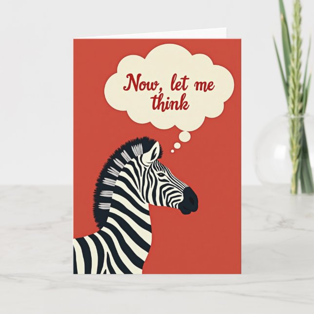 Thinking Equine Birthday Card (Front)