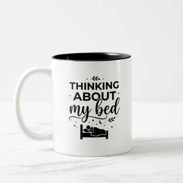 Thinking Introvert Mornings Two Tone Mug (Left)