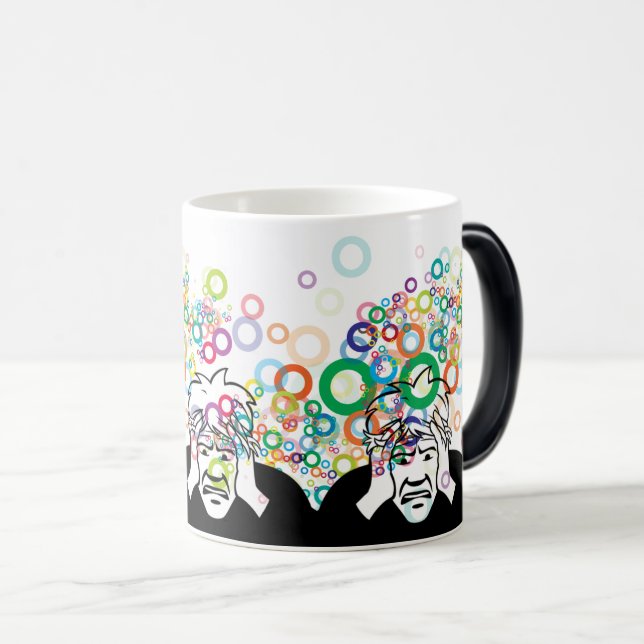 Thinking Man: Funny Meme Character Magic Mug (Front Right)