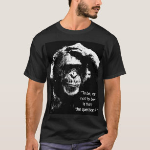 Thinking Monkey Pop Art Shakespeare Quote Men's T-Shirt