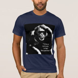 Thinking Monkey Shakespeare Quote Pop Art Men's T-Shirt