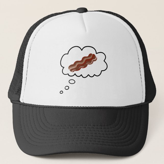 Thinking of Bacon Funny Trucker Hat (Front)