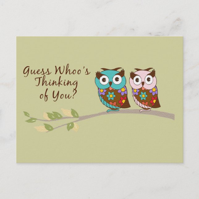 Thinking of Whoo Owl Card (Front)