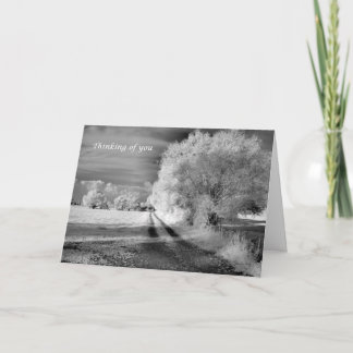 Thinking of You Across the Miles Tree and Field Card