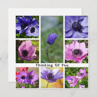 Thinking of You Anemone Photo Collage Save The Date