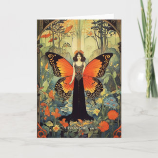 Thinking of You - Art Nouveau Card