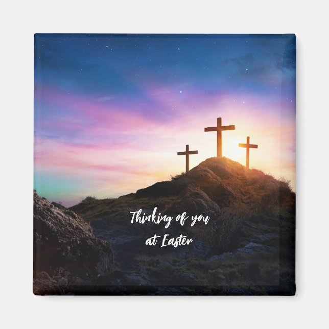 Thinking of you at Easter editable text  Magnet (Front)