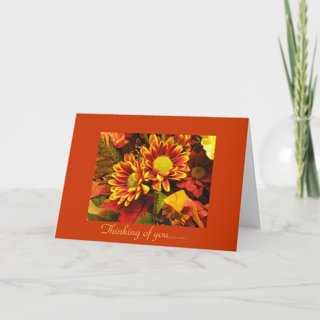 Thinking of you, autumn design card (Front)