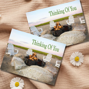 Thinking Of You Beach Campfire Postcard