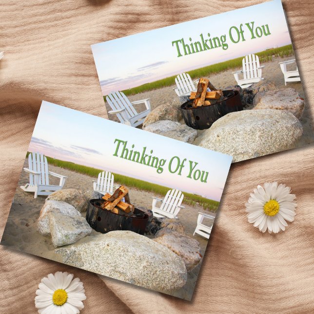 Thinking Of You Beach Campfire Postcard (Creator Uploaded)
