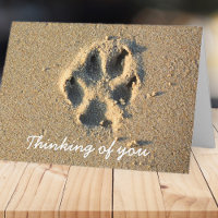 Thinking of You Beach Sand Simple Pet Dog Sympathy