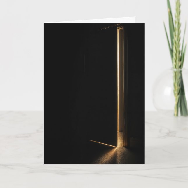 Thinking of You Beam of Light In Doorway Card (Front)