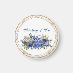 Thinking of You, beautiful floral design, Magnet