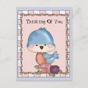 Thinking Of You Bird Postcard