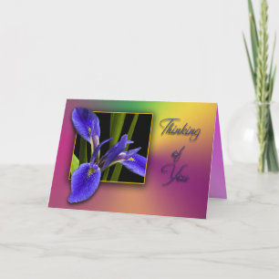 Thinking of You Blue Iris Card