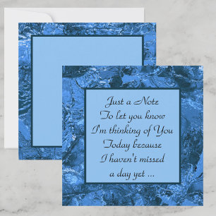 Thinking of You Blue Marble Card